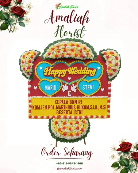 Papan Bunga Pernikahan Brumbung